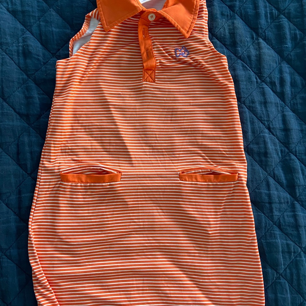 Prodoh Orange Striped Polo Athletic Tennis Golf Dress